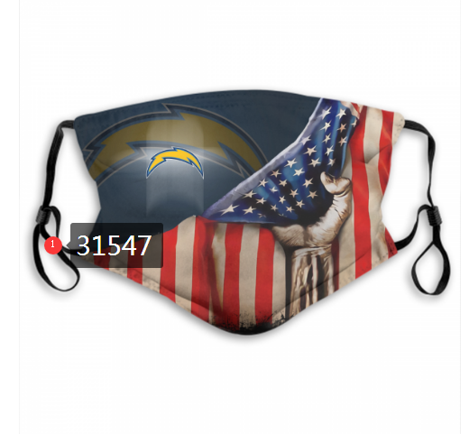 NFL 2020 Los Angeles Chargers #39 Dust mask with filter->nfl dust mask->Sports Accessory